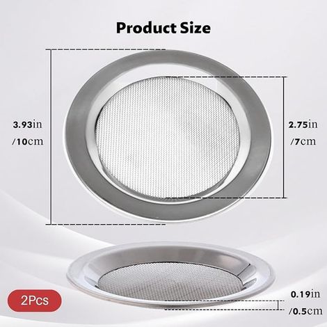 tamis à fumage en acier inoxydable pour brûle-parfum et réchaud - Diamètre : 10 cm - pour fumer et brûleurs à huile (1/4)