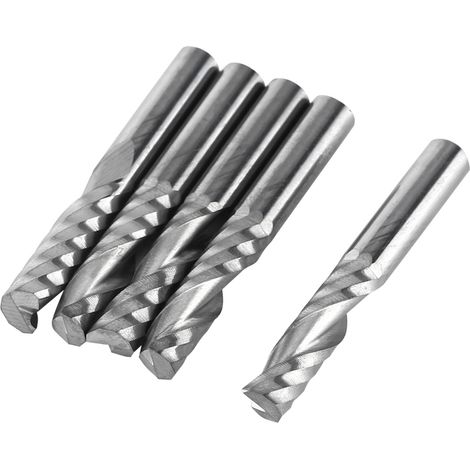 fraises à une seule goujure en carbure de tungstène, queue de 6 mm, pour fraisage CNC (1/5)
