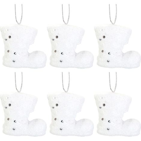 Juego de 6 botas de nieve de poliestireno expandido de 6,5 cm.