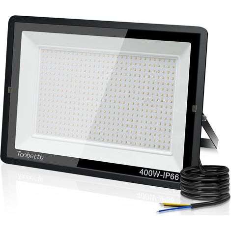 400W Projecteur LED Extérieur, Spot LED Exterieur 40000LM Super Lumineux 6500K Blanc Froid Éclairage de Sécurité Extérieur IP66 Imperméable pour Garage Jardin Terrasse Parking