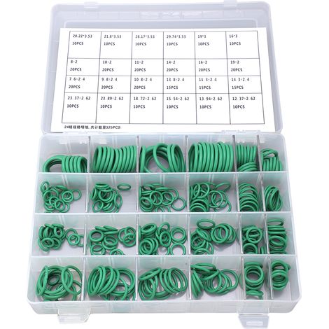 Kit de 345 joints toriques universels en caoutchouc, étanches à la poussière, pour climatisation automobile (1/5)