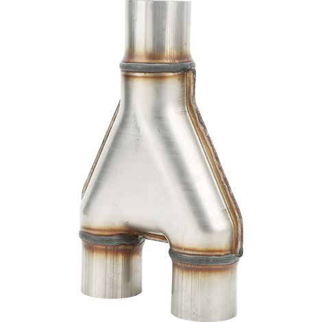 Sortie d'échappement double en acier inoxydable, embout 1 vers 2, étanche, ajustement précis, diamètre intérieur 51 mm, anti-fuite pour voiture (1/5)