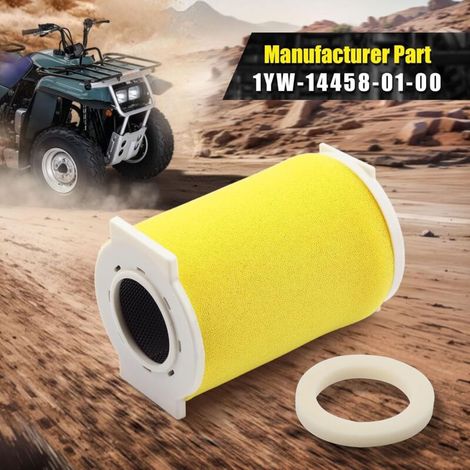 Luftfilter-Kit, Führung und Abdeckung kompatibel mit Yamaha Big Bear 350 (1987-1999), Kodiak 400 YFM400FW (1993-1999), Moto-4 250 (1989-1991), Moto-4 350 (1987-1995), Timberwolf 250 (1992-2000) (1/5)