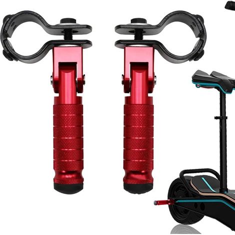 Repose-pieds pour moto - Repose-pieds pour vélo - En CNC - 1 paire de repose-pieds arrière de moto - Repose-pieds pliables pour passagers, vélos, scooters, motos (1/5)