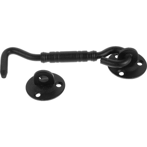 und Fensterhaken aus mattschwarzem Edelstahl 10 cm 4 Zoll