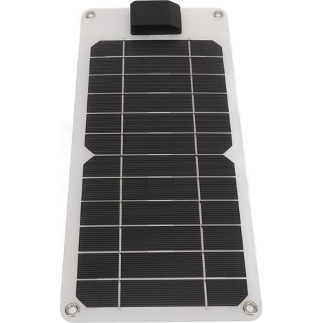 Kit Panneau Solaire 8W 5V Sortie USB Imperméable Résistant aux Chocs Monocristallin pour Voiture Bateau Caravane (1/5)