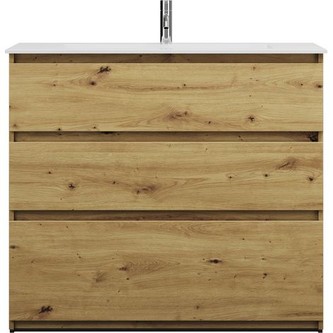 burgbad Lin20 lavabo en fonte minérale blanc brillant avec meuble (1/2)