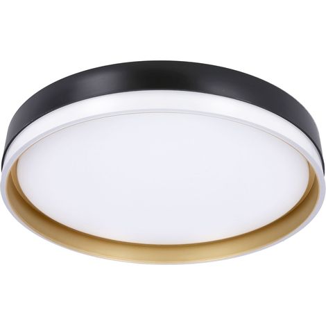 Plafonnier rond moderne noir/blanc or LED 24W Candellux (1/3)