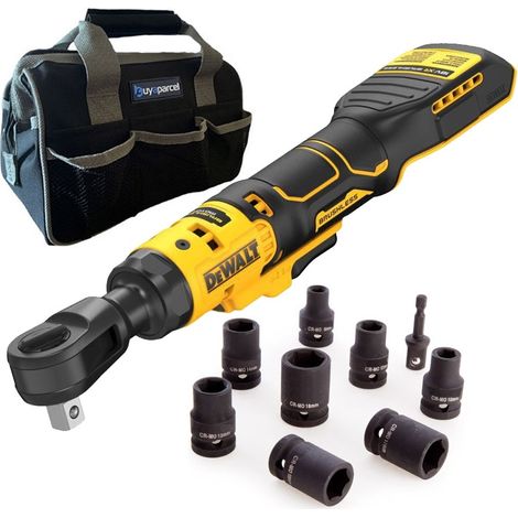 Dewalt DCF512N 18v XR 1/2"" Open Head Ratchet Variable Speed Bare + Sockets +Bag (1/5)