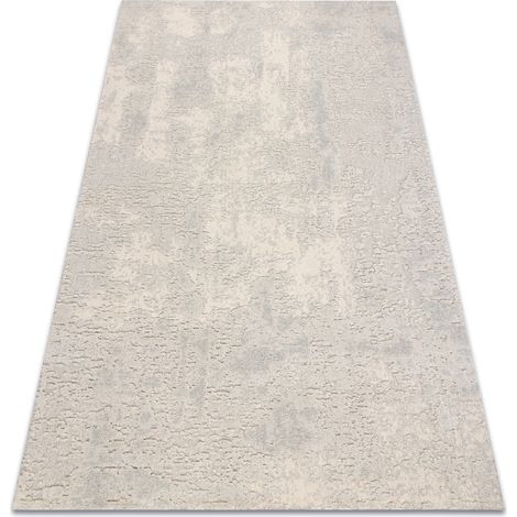 FLUX 461.2.AE120 Wollteppich OSTA - Abstraktion, Strukturell, Loft creme / grau beige 60x120 cm