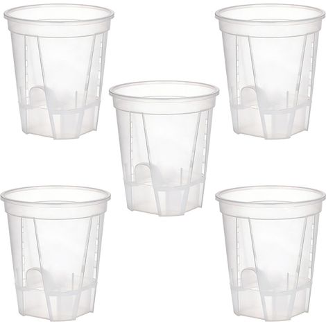 Selbstbewässernder Blumentopf 5 teiliges Set mit Abflussloch