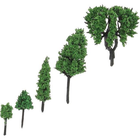Mini Arbre Artificiel en Plastique pour Diorama Modèle Miniature Mini Arbre (1/5)