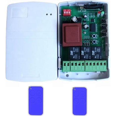 KIT CENTRALINA TELECOMANDI SERRANDA FINECORSA LUCE CORTESIA 433MHZ UNIVERSALE IPERTRONIC