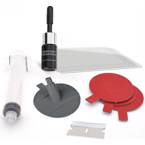 Kit de réparation pare-brise auto, outil de fixation vitre voiture, set anti-fissure verre, réparation impact windshield, kit de restauration lunette auto, 2 pièces.