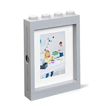 Lego-Fotorahmen grau