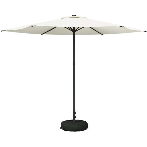 Garden Parasol with Base 300 x 300 cm Polyester Rectangular vidaXL
