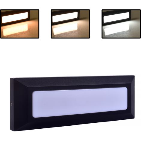 SEGNAPASSO LED A PARETE 5W NERO CON CCT SWITCH 3 TEMPERATURE COLORE IP65 - EFFICIENZA ENERGETICA E DESIGN MODERNO PER INTERNI ED ESTERNI (1/5)