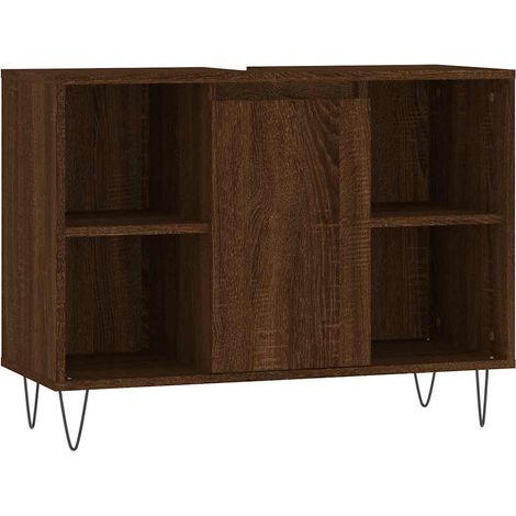 Maison Exclusive - Badschrank Braun Eichen-Optik 80x33x60 cm Holz