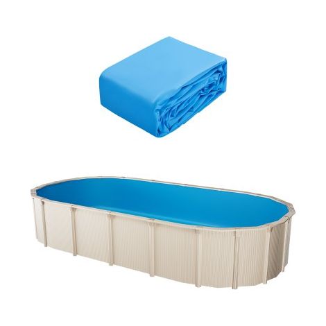 Ovale Poolfolie, 500 x 300 x 120 cm, Innenfolie, Ersatzfolie, Innenhülle, Schwimmbadfolie, Folie aus Standard-Vinyl, verschleißfest, für Aufstellpools mit 120 cm hohen Wänden, einfarbig (1/5)