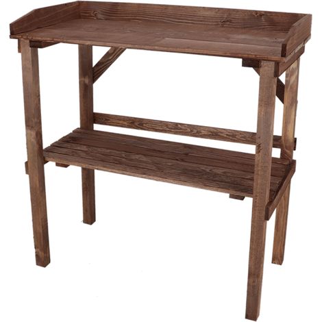 Esschert Design – Table de rempotage en pin teinté marron – Dimensions 78x38,5x82,3 cm – Poids 6,2 kg pour usage professionnel