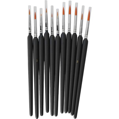 11 Pinceaux Aquarelle Lot Brosse Peinture Poil Martre Acrylique Huile pour Étudiants Art Amateurs (1/5)