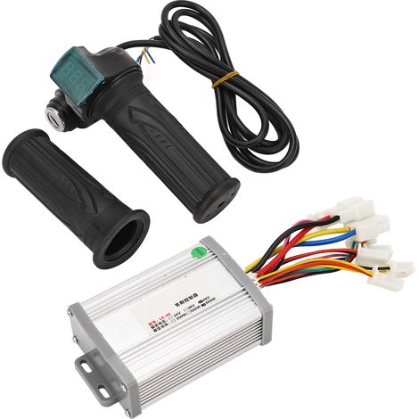 Poignée d'accélérateur avec variateur de vitesse pour moteur 48 V 800 W, pour vélos et scooters électriques, avec verrouillage et clé. (1/5)