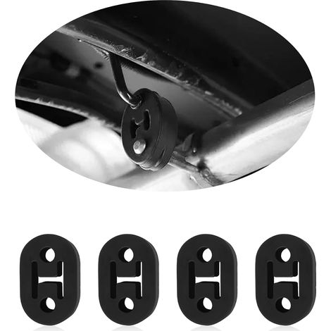 Silent Bloc Echappement à 2 Trous,Silent Bloc en Caoutchouc de Trou de 12 mm pour Voiture/Camion/SUV,Silencieux Echappement Accessoire Voiture Universel pour la Réduction du Bruit (1/5)