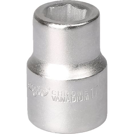 Punta de vaso de 17 3/4", 6 puntas, corta, de acero cromo-vanadio, 34017