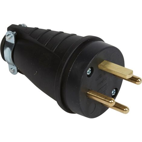 Legrand – Fiche électrique mâle 20A 3P+T 400V – Sortie droite – Borne à vis – Étanchéité IP20 – Caoutchouc haute qualité
