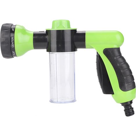 Pistolet pulvérisateur Multijet 8 modes ABS vert jaune réservoir 100ml pour jardin lavage auto (1/5)