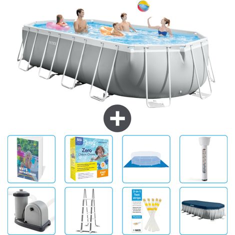 Prism Frame Pool Oval - 610x305x122 cm - 9-teilig S532