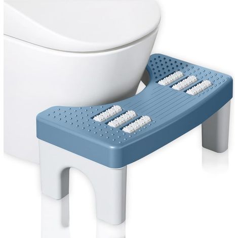 Tabouret de toilette, tabouret de toilette pour salle de bain, tabouret de déjections canines avec fonction de massage, comme soulagement de la constipation pour adultes, reposepieds (1/5)