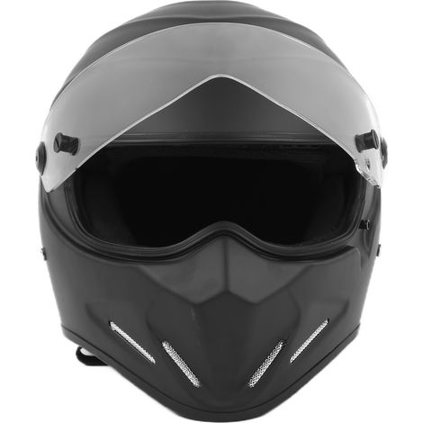Casque Motard Intégral Modulable Double Écran Noir Mat Anti-Buée Fibre de Verre pour Moto Route Scooter Tout-Terrain XL (1/5)