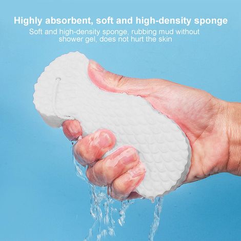 Gant Exfoliant Doux Corps et Visage - Éponge Gommage Réutilisable Adulte et Bébé - Élimine Cellules Mortes (1/3)