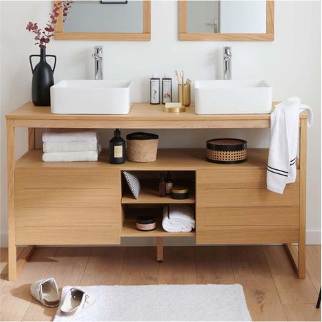 140 cm Doppelspültisch-Set + Spülbecken + ATOLL-Armaturen
