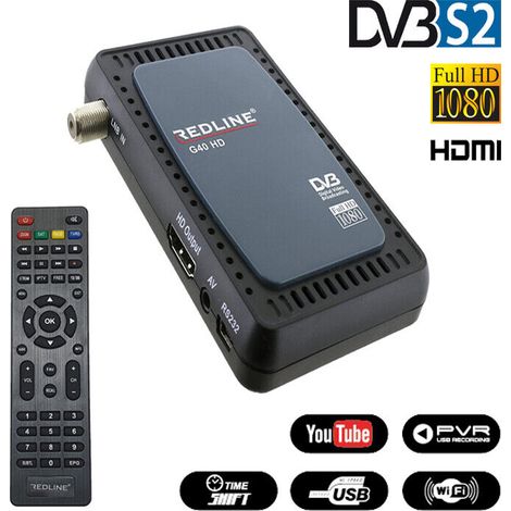 MINI RECEPTEUR SATELLITE HD FREE-TO-AIR (FTA) FULL HD COMPATIBLE WiFi / IPTV G40 (1/3)