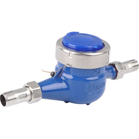Compteur d'eau mécanique DN15 à rotor en acier inoxydable, débitmètre d'eau pour usage domestique, commercial et industriel (1/5)