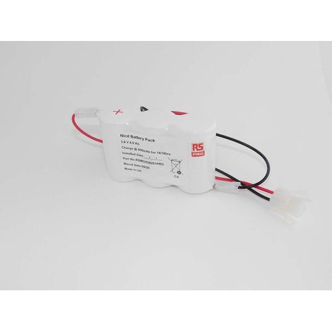 Bloc batterie rechargeable RS PRO 3.6V NiCd 4Ah D x 3 ( Prix pour 1 )