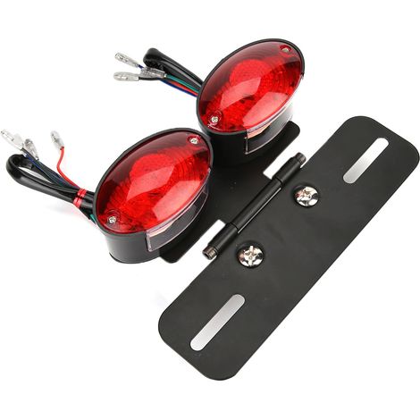 Feu arrière LED moto 12V, stop élégant, lampe de queue lumineuse pour véhicule