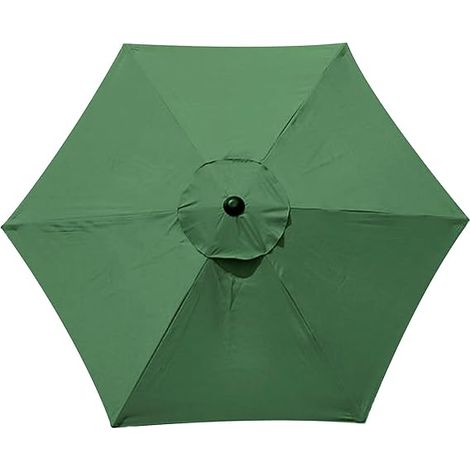 Ersatzbezug für Sonnenschirm, 6 Streben, 2 m, wasserdicht, UV-beständig, Ersatzstoff, Dunkelgrün