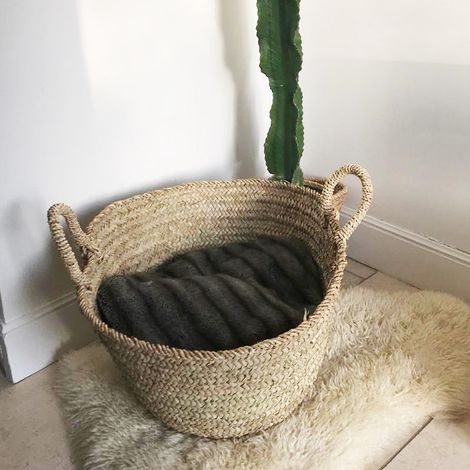 Grand panier XL rangement en fibre de palmier D60 cm (1/2)