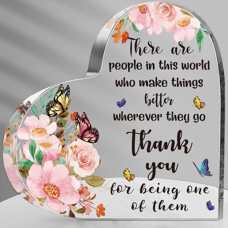 Support - Acrylic Heart Sign - Inspirational Bible Verse Decor - Home Office Church Use - 1 Piece (1/5)
