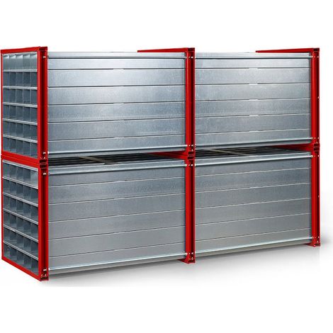 RR Industrietechnik Wabenregal RWR-81/3 3000x1000x1000mm mit 81 Fächern RAL 7016 Anthrazitgrau