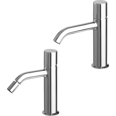 Set miscelatori lavabo e bidet cromo lucido senza leva di comando Gemma (1/5)