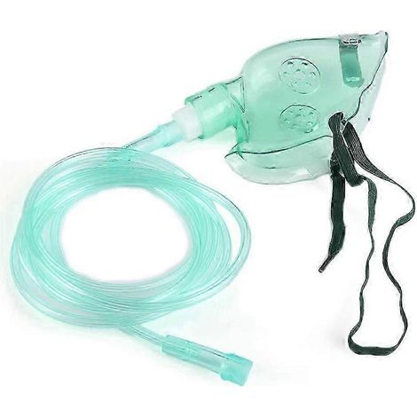 Masque à oxygène allongé portable pour adulte, compatible avec générateur d'oxygène et équipé d'un long tuyausys1 (1/5)