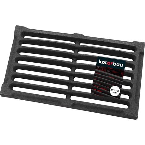 KOTARBAU® Griglia per Camino a legna 26,5 x 15 cm Forno griglia in ghisa per camino griglia stufa legna griglie cenere (1/5)