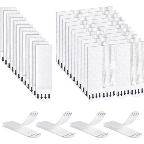 32 Paires Bandes Adhésives, Crochet Et Boucle Résistant, Suspension Sans Percer, Pour Cadres Et Décoration Murale (1/5)