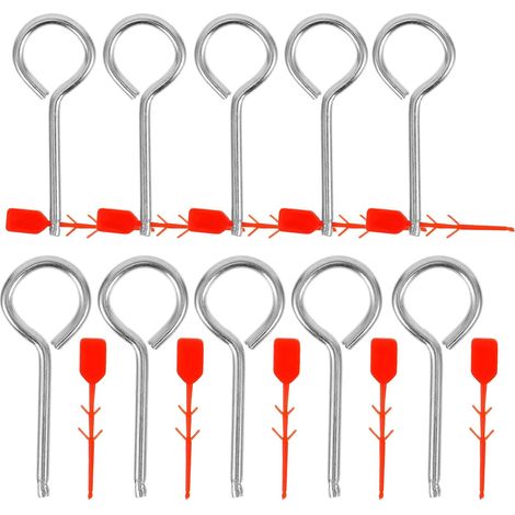 Lot de 10 Boule Extincteur Goupille de Verrouillage de Remplacement en Fer et Plastique, Accessoires de Sécurité pour Extincteurs Faciles à Utiliser en Entreprise (1/5)