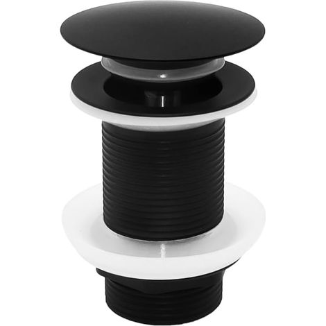 Bonde de Lavabo Sans Trop Plein Universelle,Bonde de Lavabo Pop Up, Bonde Clic Clac,Bonde Pop Up, Noir