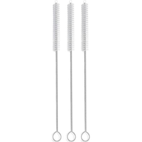 Lot de 3 brosses à Paille 23 cm Brosse de Nettoyage pour Paille Brosse pour Tuyau de Lait pour Machine à café Automatique Tubes à essai (1/5)